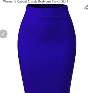 Royal blue pencil skirt